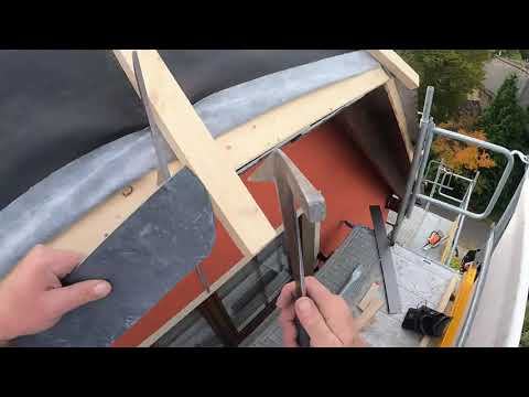 Schieferreihe an Traufe nageln - Teil 4 - Live vom Biberdach in Leisnig