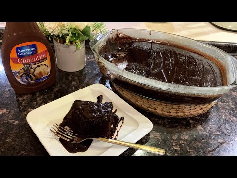 عمل كيكة بصوص الشوكولاته باقل من 5 دقائق هشة لذيذة و اقتصادية 👩🏻‍🍳🍰|| cake with chocolate sauce
