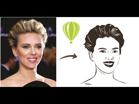 How to convert images into line art in CorelDraw x7 ll...