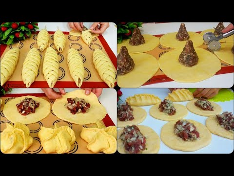 Топ 4 Красивые Лепки Самсы! Самса С Начинкой! Самса С Мясом! Готовим с Mazzali Oshxona!