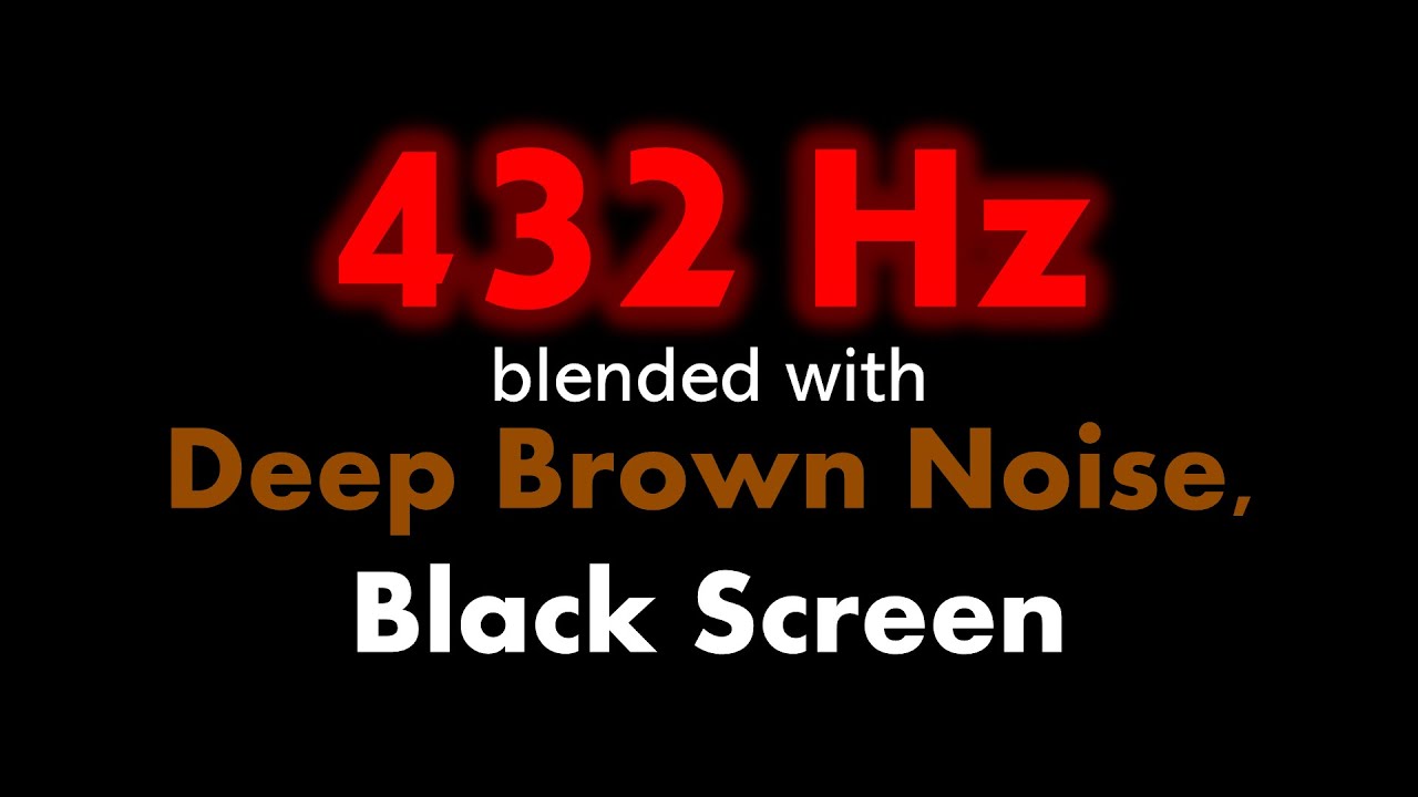 🔴 432 Hz blended with Deep Brown Noise, Black Screen 🧘🟤⬛ • Live 24/7 • No mid-roll ads