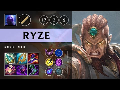 Ryze Mid vs Azir: Legendary - EUW Master Patch 14.16