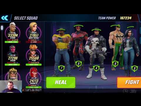 Marvel Strike Force Ultimus VI Raid, lane 4 with primary Defenders squad