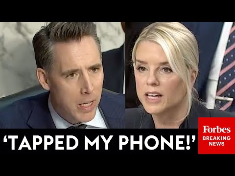 'Who Ordered The Tapping Of The Phones Of United States Senators?': Josh Hawley Presses Pam Bondi