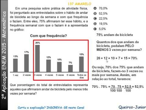 2ª Aplicação ENEM 2015 - Matemática - Questão 137 Caderno Amarelo