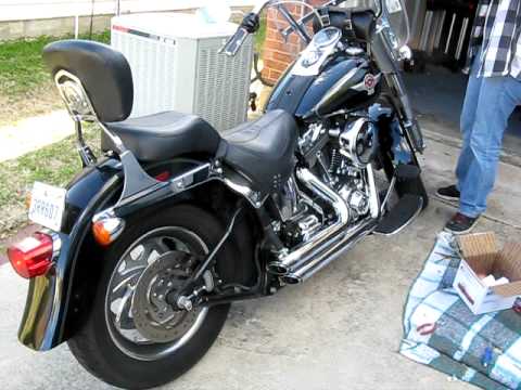 Vance and Hines Short Shots Staggered on a 2005 Harley Davidson Fatboy