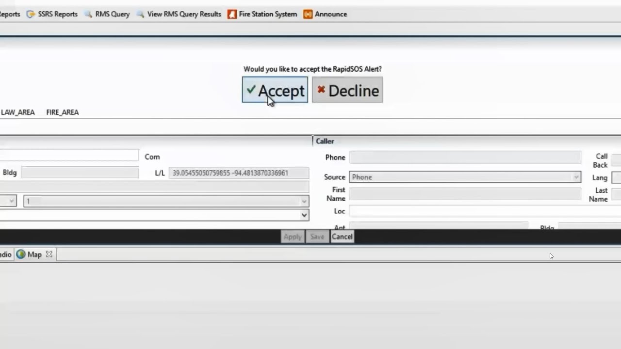 CAD NG | RapidSOS Integration, with Alerts