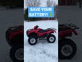 DO THIS To Save Your ATV Battery Atv Quad Honda