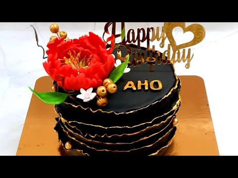 Fondant Cake....For Hubby 🖤❤️🙌