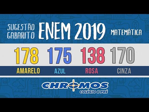 Gabarito ENEM 2019 CHROMOS - Prova Amarela: Questão 178 | Matemática