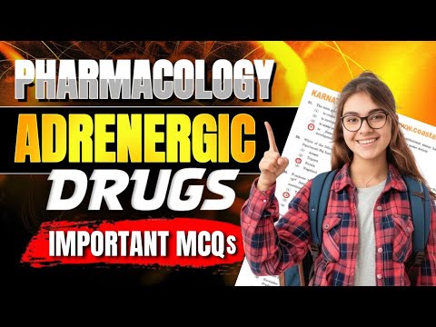ADRENERGIC DRUGS  MCQS | PHARMACOLOGY | GPAT-2020 | PHARMACIST