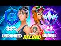 Unranked To Unreal DUO VS SQUADS Speedrun Fortnite Ranked Reload