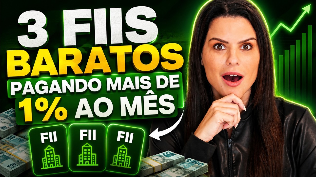 3 FUNDOS BARATOS PAGANDO MAIS DE 1% AO MÊS