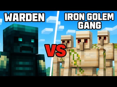 🔥 Warden vs Iron Golem Gang – Epic Minecraft Battle! ⚔️