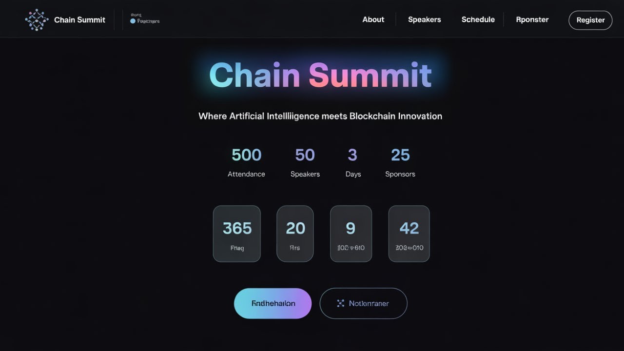 Chain Summit | Animated Blockchain Website (HTML, CSS, JavaScript)