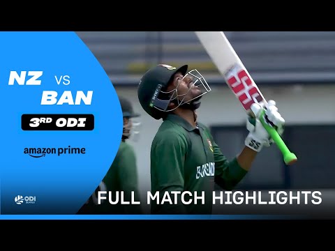 NZ vs BAN: 3rd ODI - Cricket Highlights | Prime Video India