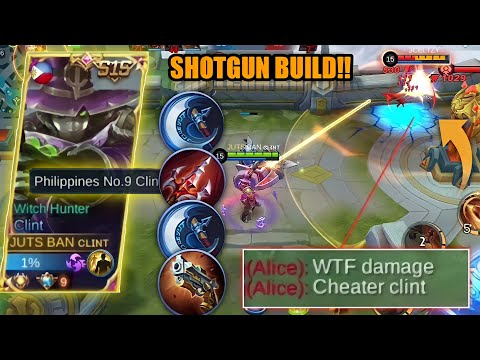 CLINT SHOTGUN BUILD IN GOLD LANE!! | CLINT BROKEN CRITICAL BUILD | CLINT BEST BUILD 2021 | MLBB