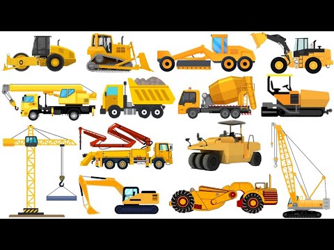 Construction heavy equipment |  Excavator, Bulldozer, Loader, Vibratory roller, Dump truck