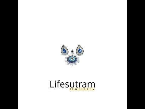 American Diamond SIlver Pendant Set