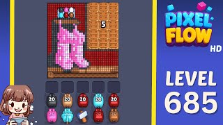 Pixel Flow Level 685 Solution Walkthrough