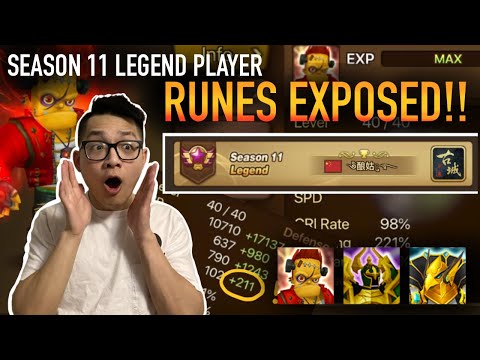 Pro the Fool RUNES SHOWCASE! #1 BULLDOZER COPPER USER! (Season 11 LEGEND) - Summoners War