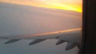 preview picture of video 'Airbus A320  Aeroflot.  Beautiful dawn.  Flight to Tatarstan, Russia'