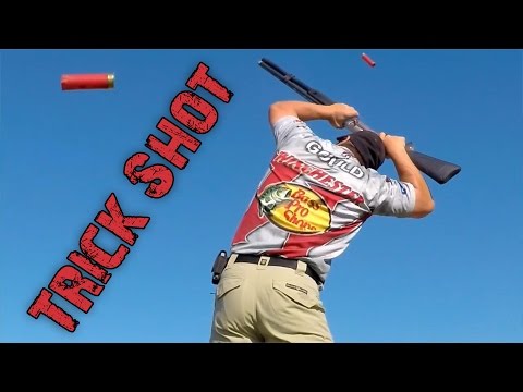 A New World Record - 7 Clays Shot with the Gun Upside Down Over the Head | Gould Brothers