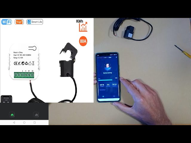 Vídeo relacionado con POFET Medidor Inteligente Monitor de Energía WiFi Monitor de Uso de Electricidad 80A Compatible con Tuya Smart Life