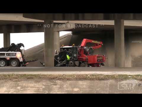 01-30-2023 Fort Worth, TX  - Surprise frozen precip causes truck to slide off bridge & more