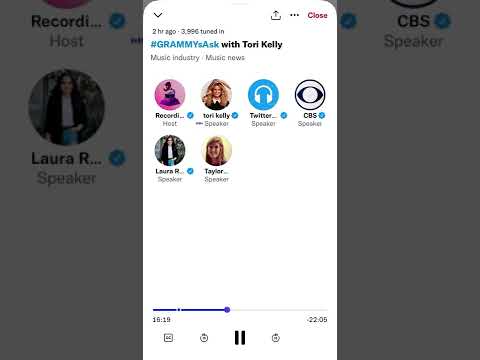 Tori Kelly Live on Twitter Spaces w/ @ RecordingAcad (March 23, 2022)