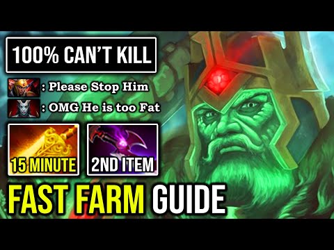ULTIMATE PRO FARM GUIDE 15min Radiance & Crazy Crit 100% Unkillable Wraith King 8K MMR DotA 2
