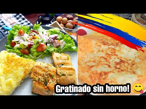 SALMÓN AL AJILLO EN SARTÉN CON PURÉ DE PAPAS GRATINADO SIN HORNO / Cocina Con Nelu