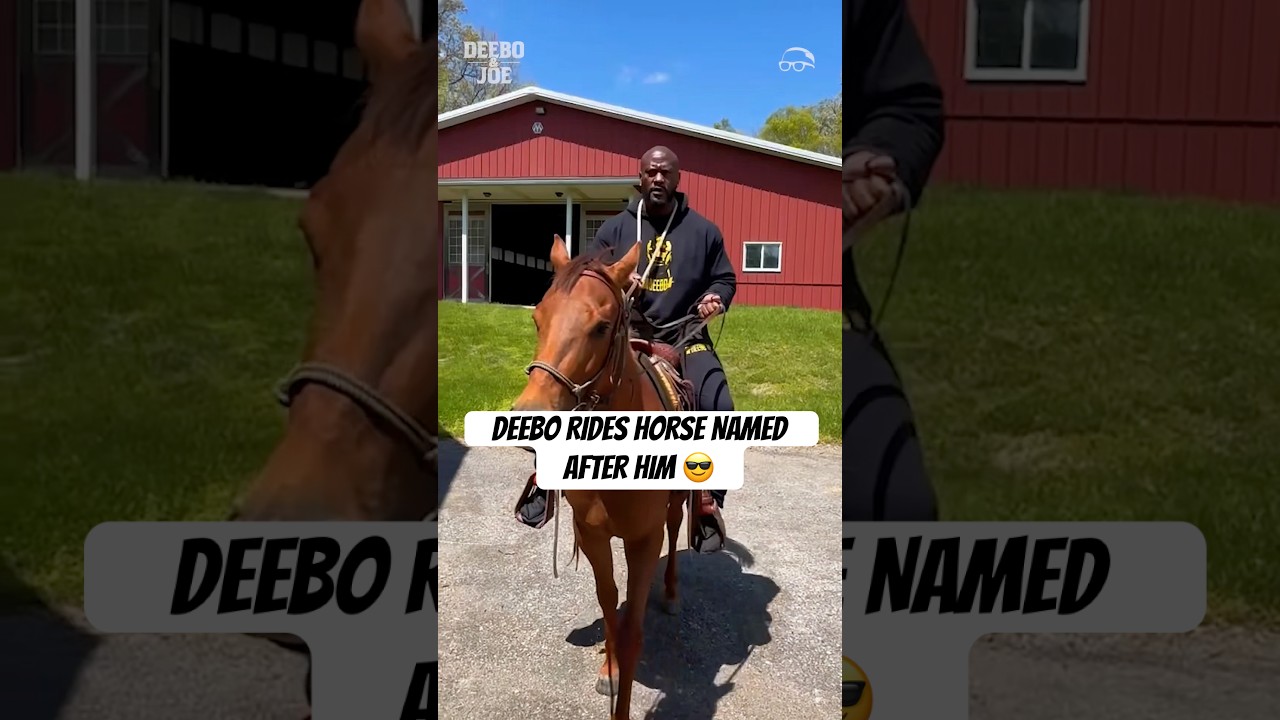 Deebo finally got to ride the horse that’s named after him #DeeboAndJoe