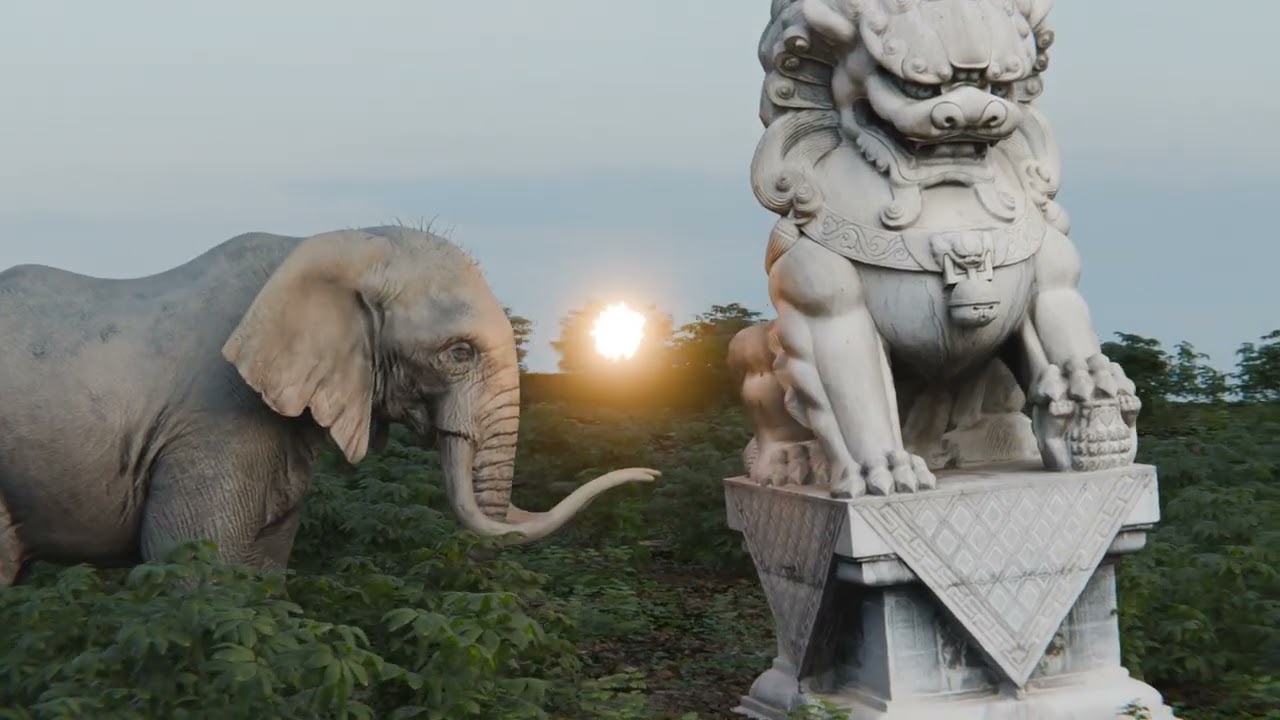 Cinematic Animated Elephant 3D Model