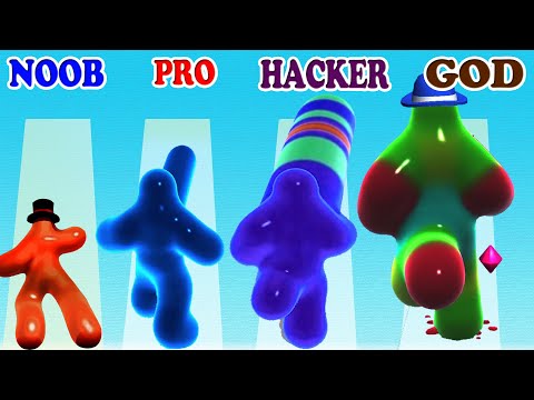 NOOBvsPROvsHACKERvsGOD in Blob Stack 3D vs Blob Runner 3D Gameplay - Which game do you like?