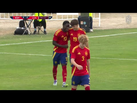 Ebrima Tunkara just scored again for Spain's U17 ⚡ | vs. Latvia U17