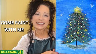COME PAINT WITH ME | CHRISTMAS TREE #subscribe #christmas #new #painting #dollarama #trending