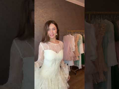 Rochie de ocazie crem din dantela Video