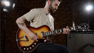 Video thumbnail for Eastwood Airline Jupiter Pro Dallas Green Signature Honeyburst | CME Gear Demo by Chicago Music Exchange