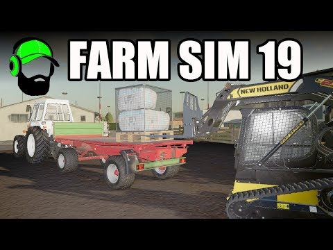 Farming Simulator 19 - Loading wool with a skidsteer -#FS19
