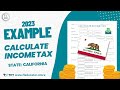 California Income Tax 2023 Walk-Through Example for Teaching Taxes