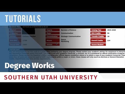 Suu Degree Works Tutorial