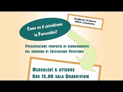 6 ottobre 2021 - "Come va il catechismo in parrocchia?" Ufficio Catechistico