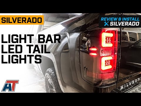 2016-2018 Silverado 1500 Light Bar LED Tail Lights; Smoked Review & Install