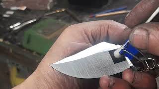 Etching makersmark on knife