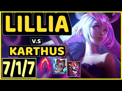 WARDEN (LILLIA) vs KARTHUS - 7/1/7 KDA JUNGLE GAMEPLAY - EUW Ranked DIAMOND