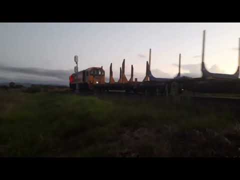 Two Trains at Sunset