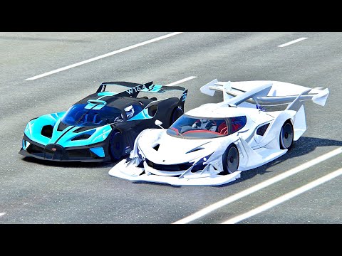 Apollo Intensa Emozione GTR vs Bugatti Bolide - Drag Race