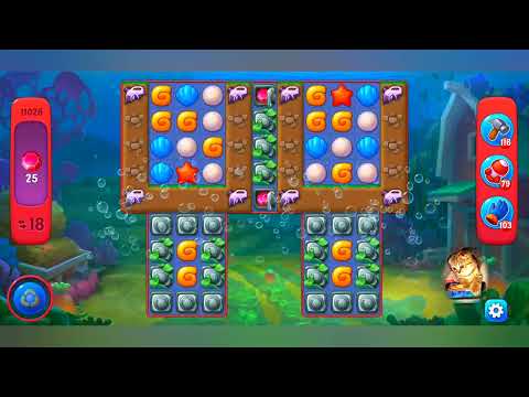 фишдом 2023  #  11026 уровень - прохождение без бустеров # Fishdom,   11026  level - no Boosters.