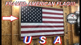 How To Make A Framed American Flag! Great Décor For Garage, Gym. ETC.! USA DIY